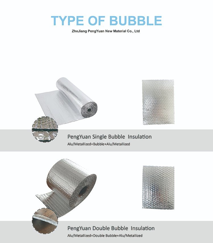 Double Sided Aluminium Foil Insulation with Double Layer Air Bubble