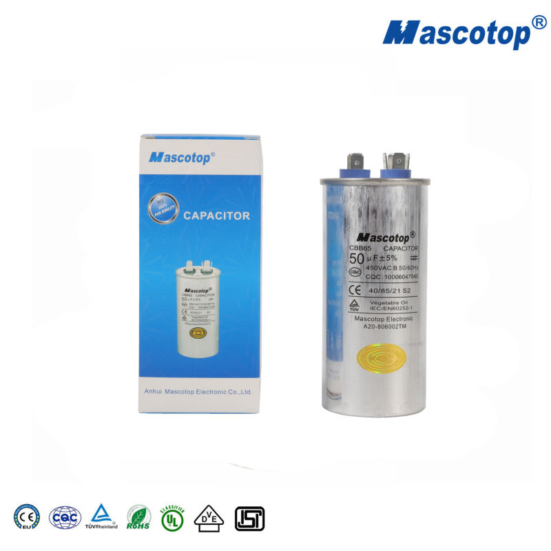 Mascotop Motor Cbb65 Capacitor with Blue Cover