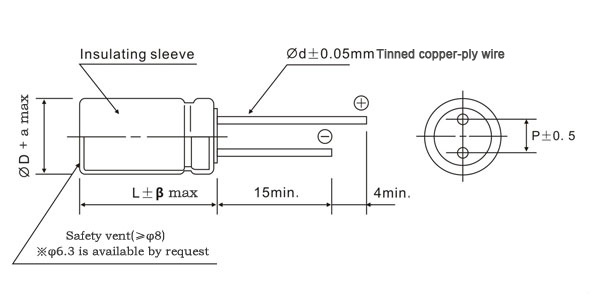 High Voltage 450V 6.8UF Electrolytic Capacitor High Frequency