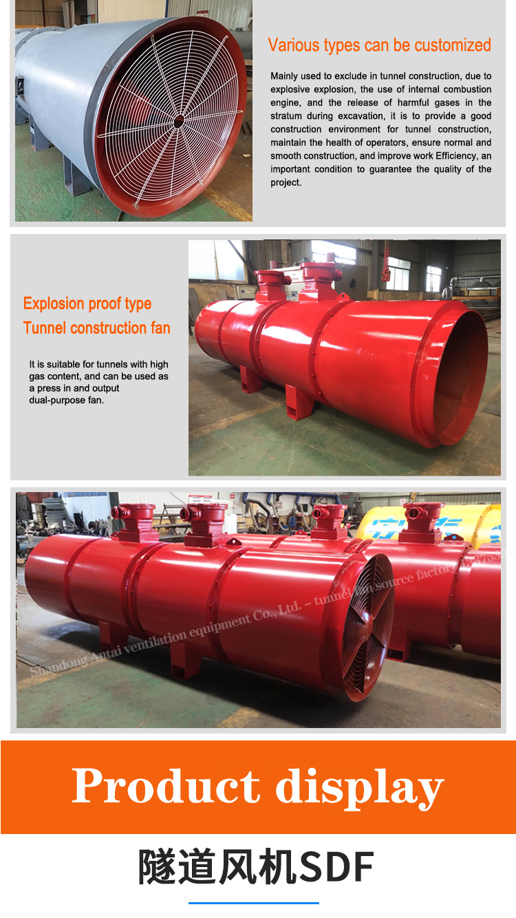 Low Noise Axial Tunnel Ventilation Fan Mining/Mine Exhaust Fan Blower From OEM