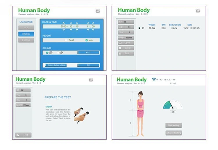 Totally 25 Values of Composition BMI Ibw Body Fat Analysis