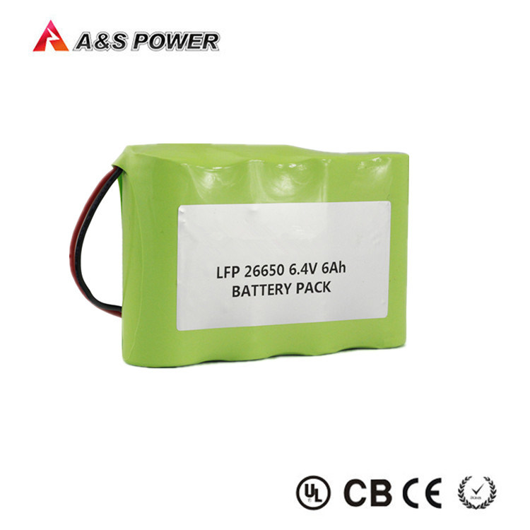 Battery Factory 6.4V 6ah LiFePO4 Battery 2s Lithium Battery Pack