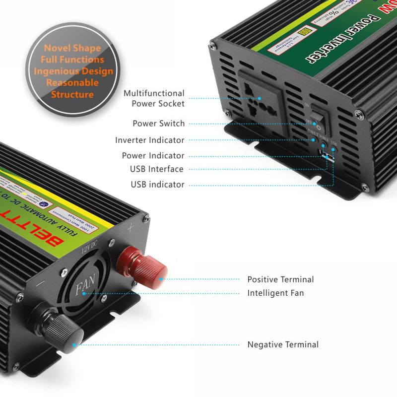 Factory Direct Supply 1000W Power Inverter Modified Sine Wave Solar Inverter