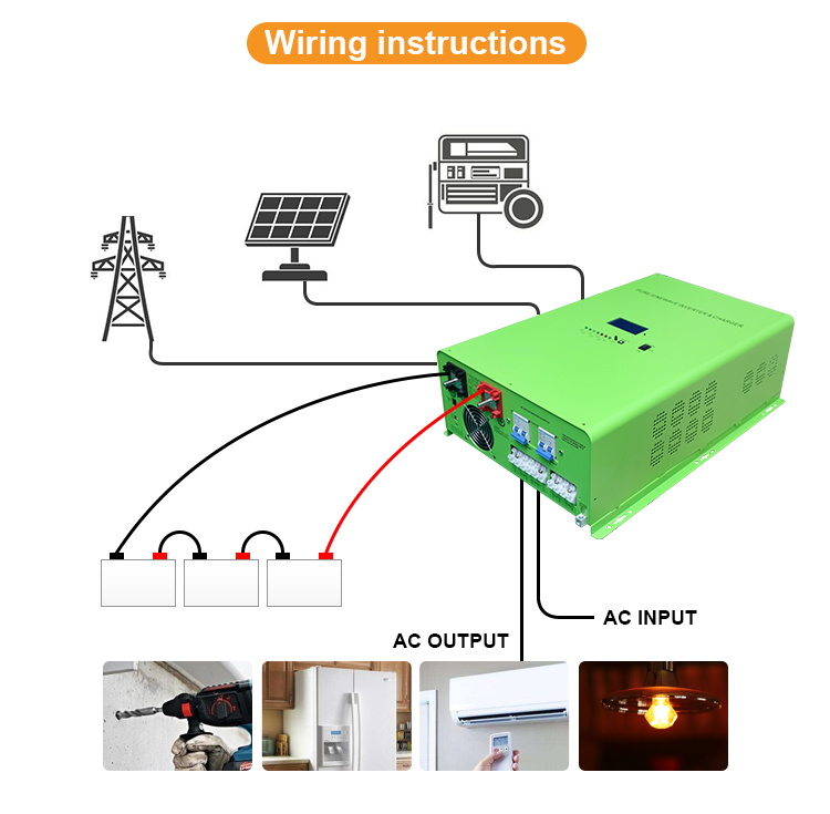 10kw Low Frequency Solar Inverter with MPPT Charge Controller