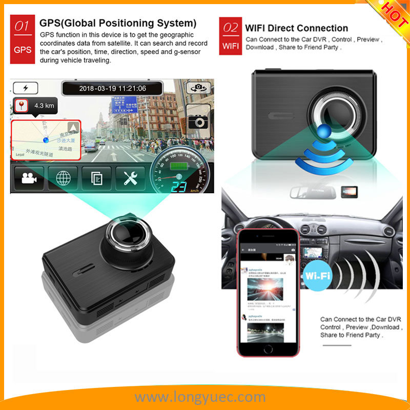 2.45inch IPS Screen FHD1080p Car Dash Camera with Super Capacitor