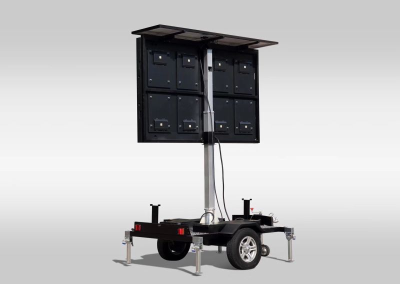 P10 Outdoor Advertising Video LED Display Trailer with Solar Panels