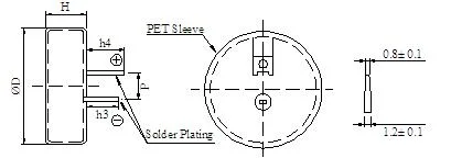 Button Type C H V 5.5V 0.33f Super Capacitor/Ultra Capacitor
