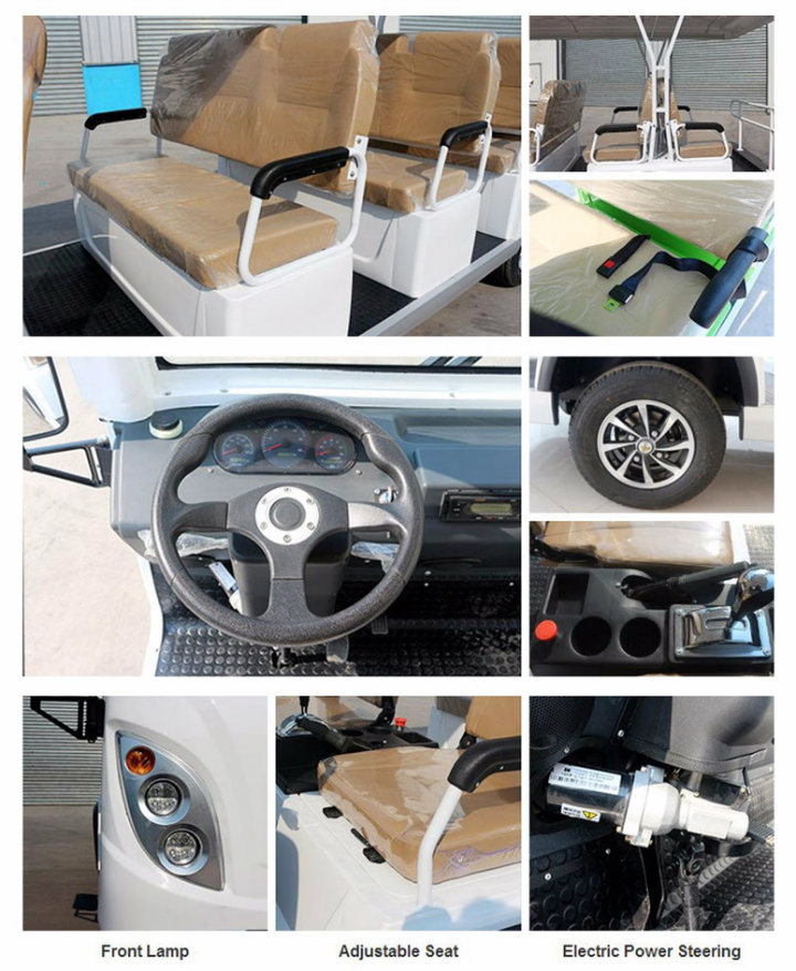 New Design 14 Seater Enclosed Electric Vehicle with Ce Certificate