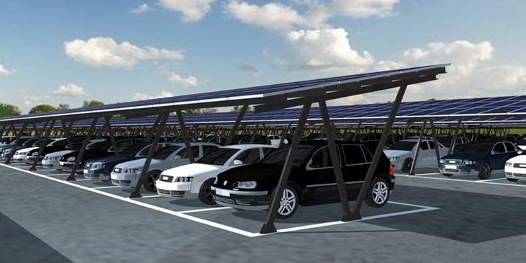 Carbon Steel Solar Carport Carport PV Ground Mounting System Metal Carport Structures