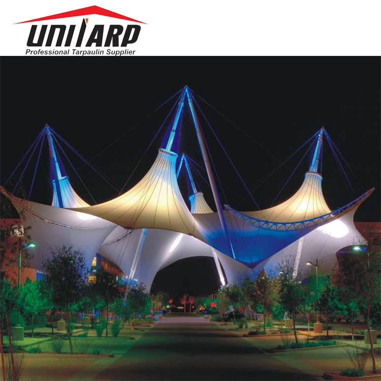Easy Cleaning 1000d PVC Double Conic Structures Stadium Tent Roof Fabric Membrane Structure