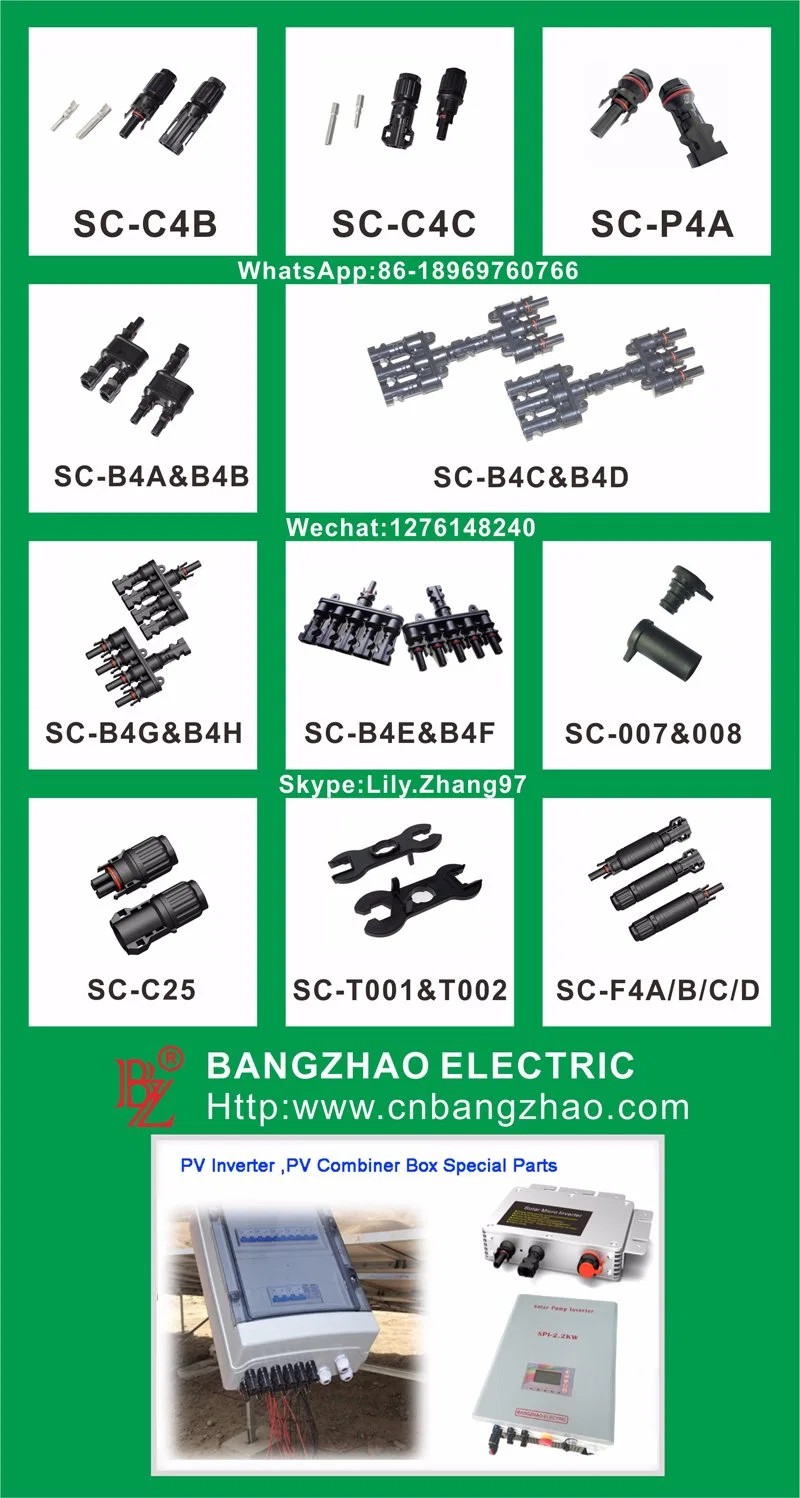 Solar Panels System Connector with Cable for Photovoltaic Accessories