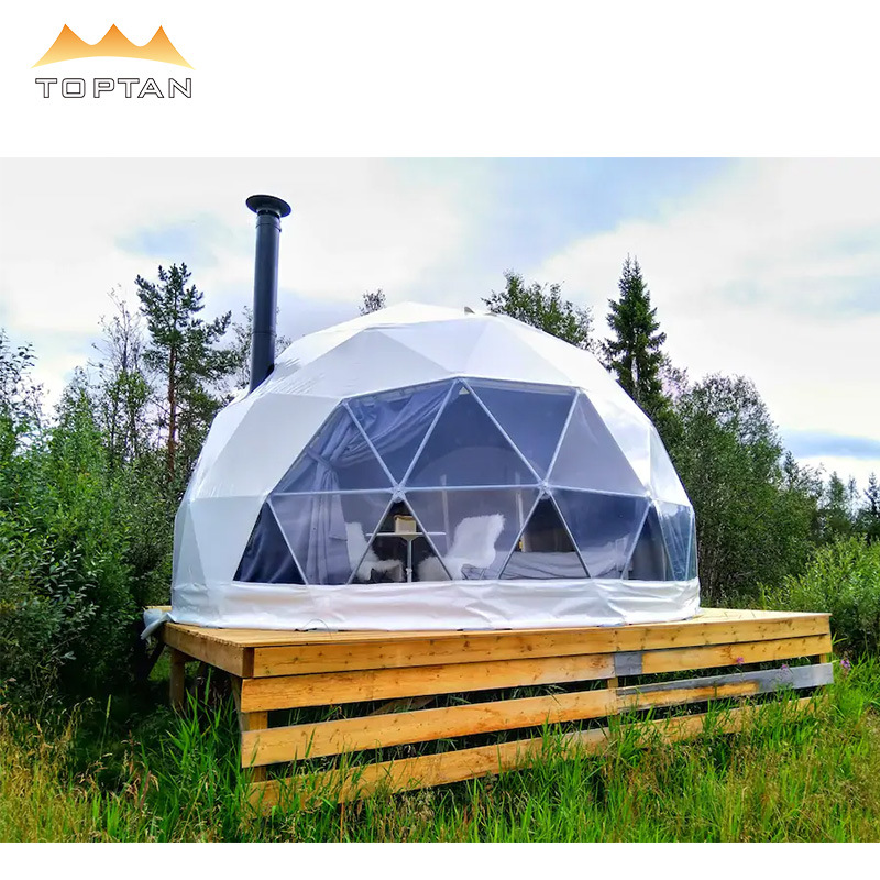 30m3 Glamping Dome Tents Geodesic Dome Tent for 2-4people
