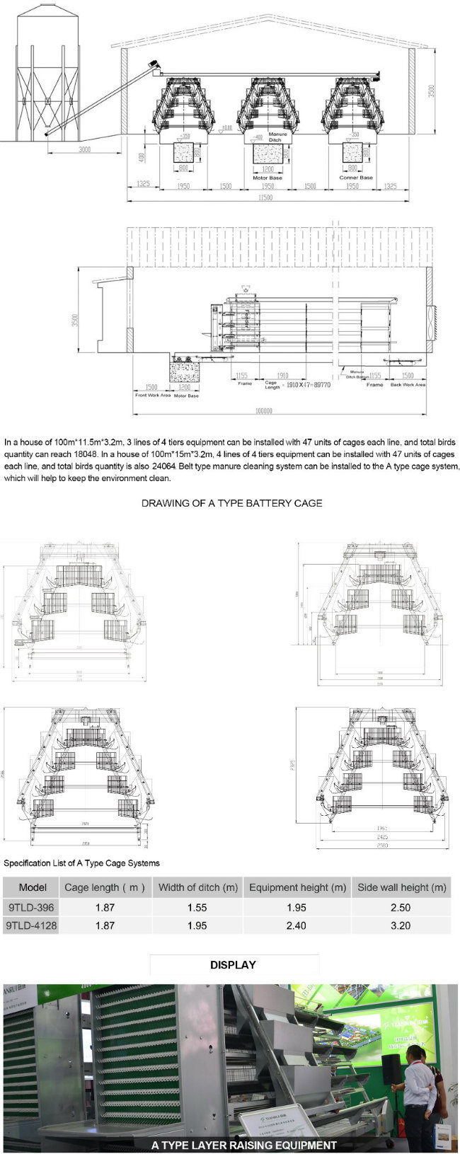 Full automatic poultry farm equipment with nipple drinking system