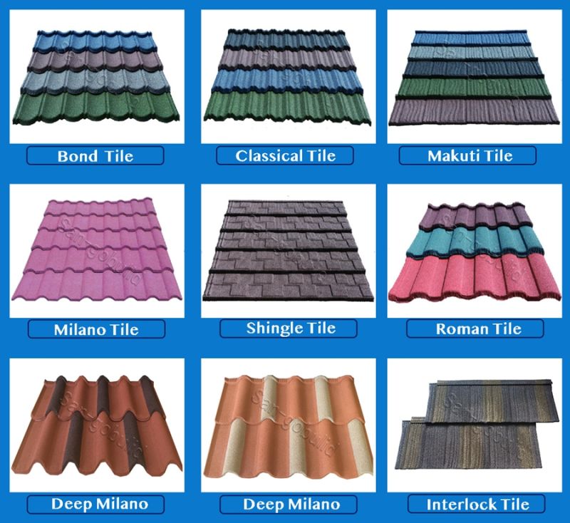 Nigeria Kenya Tanzania Building Material Shingle Building Material Metal Roof Tiles