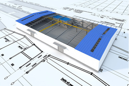 Light Steel Construction Prefab Designed Modular Steel Frame Structure Workshop