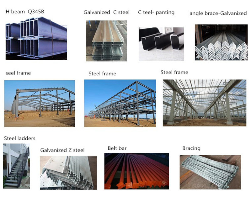 Prefab/ Prefabricated Light Weight Steel Structure Frame Metal Church with Best Plans