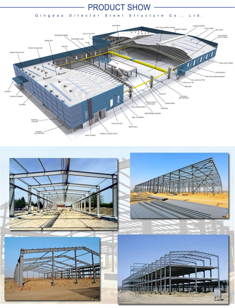 Prefabricated Structural Steel Fabrication Warehouse H-Section Steel Building
