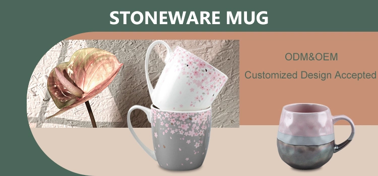 Souvenir White Ceramics Glazed Stoneware Coffee Mug
