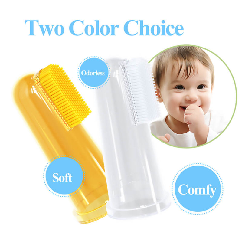 Kids Teeth Cleaner Cleaning Silicone Baby Finger Toothbrush