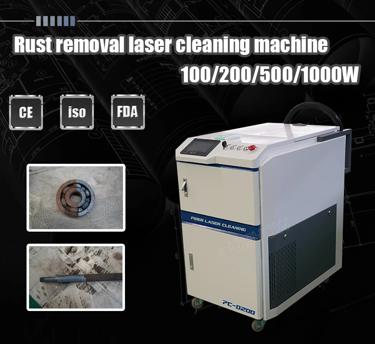 100W Portable Fiber Laser Rust Cleaning Removal Machine for Metal Steel Rust Painting Oxide Removal