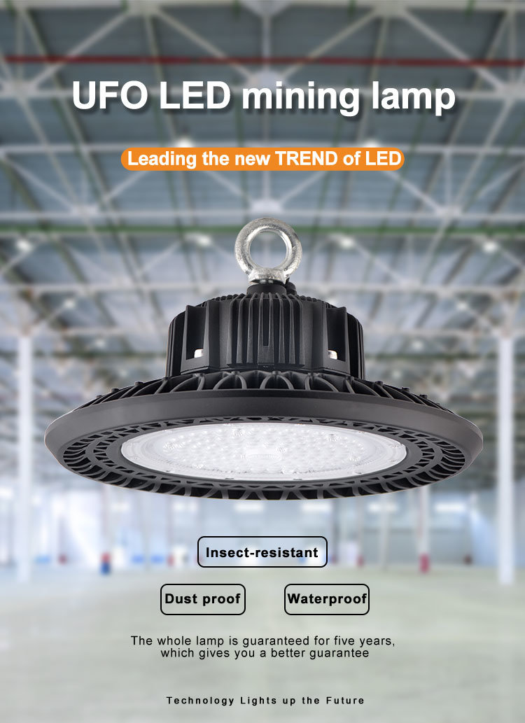 Factory Custom IP65 Industrial 200W UFO LED Industrial High Bay Light