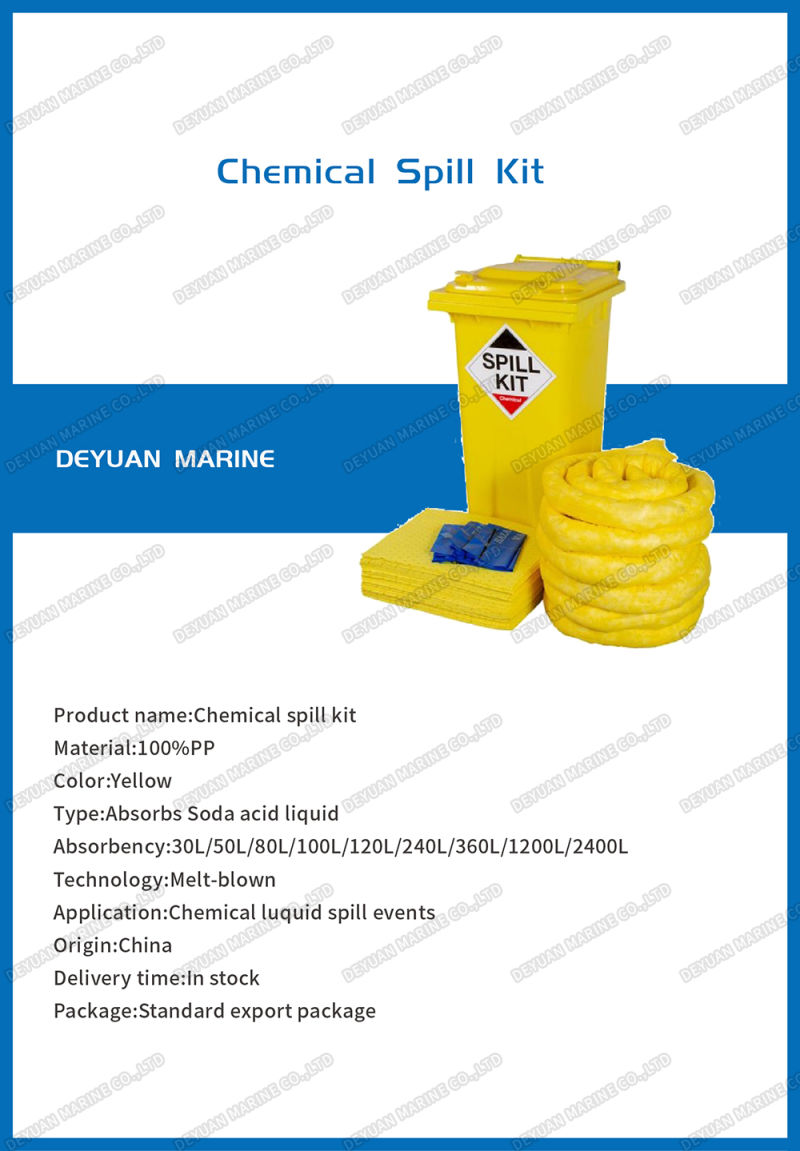 Yellow Chemical Spill Kits for Chemical Liquid