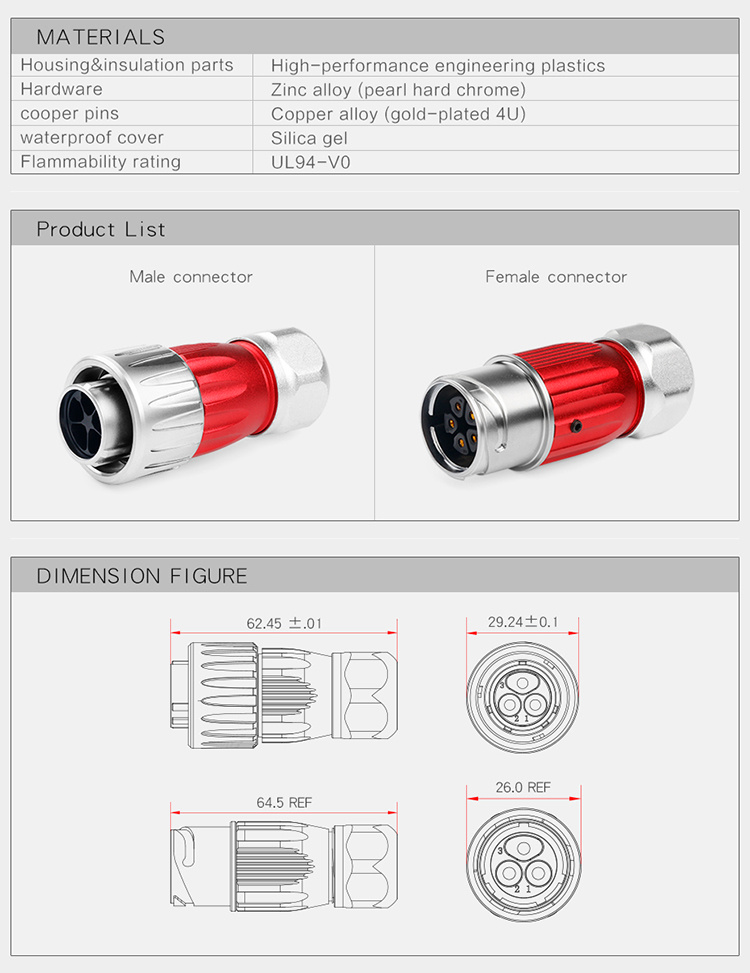 7 Pin Electrical Connectors/Sealing Connector