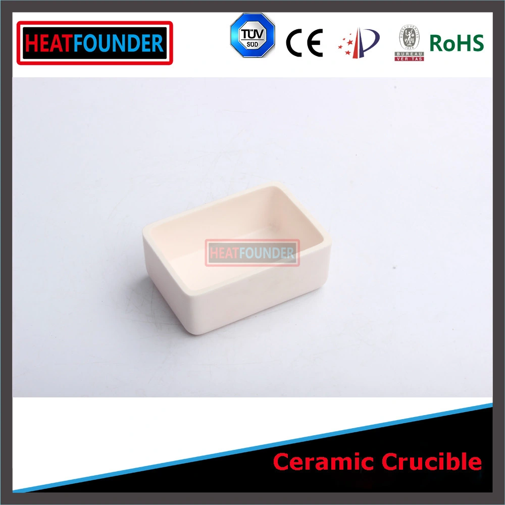 Rectangular al2o3 Ceramic Crucible High Alumina Crucible