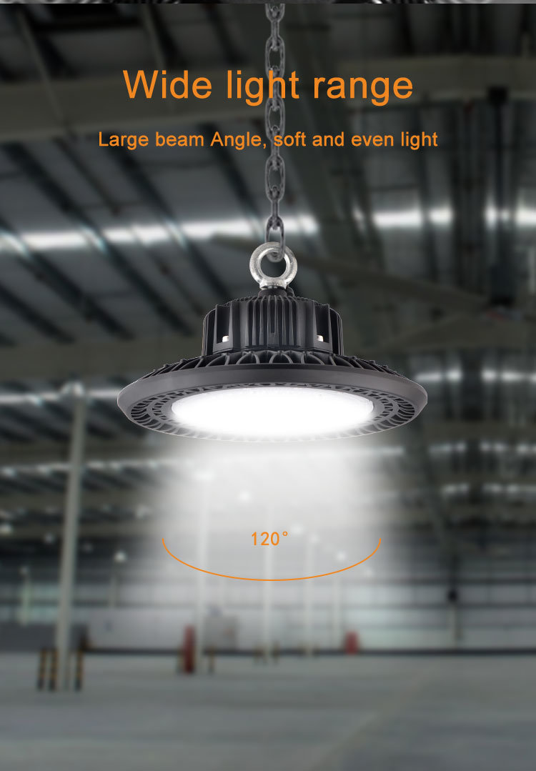 Factory Custom IP65 Industrial 200W UFO LED Industrial High Bay Light