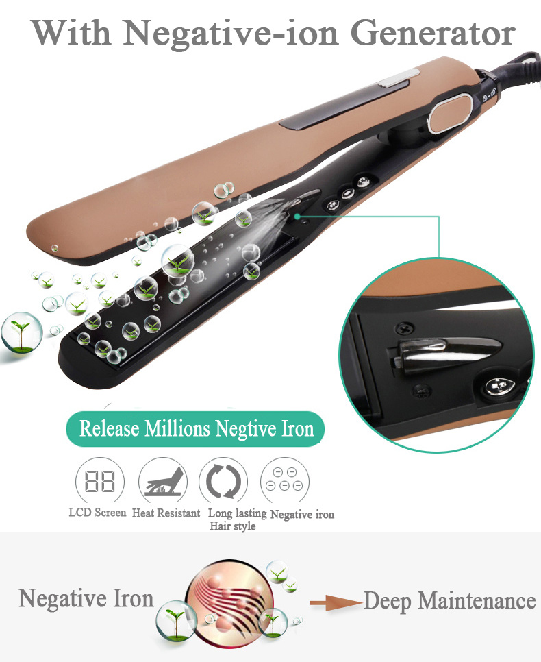 Products 2021 Beauty LCD Ionic Ceramic Flat Iron