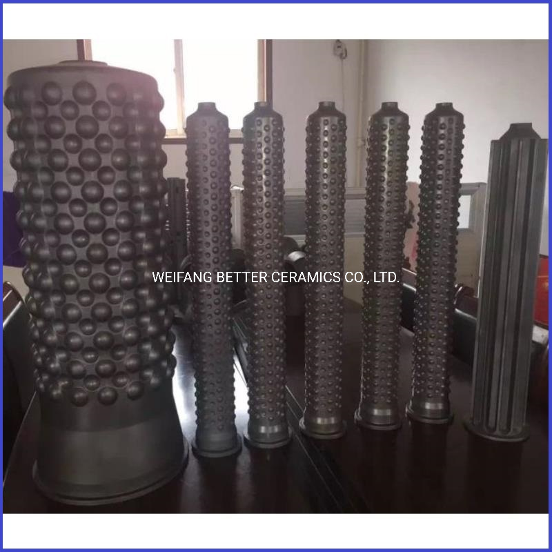 SiSiC silicon carbide heat exchanger tube sic burner pipe for refractory kiln furniture