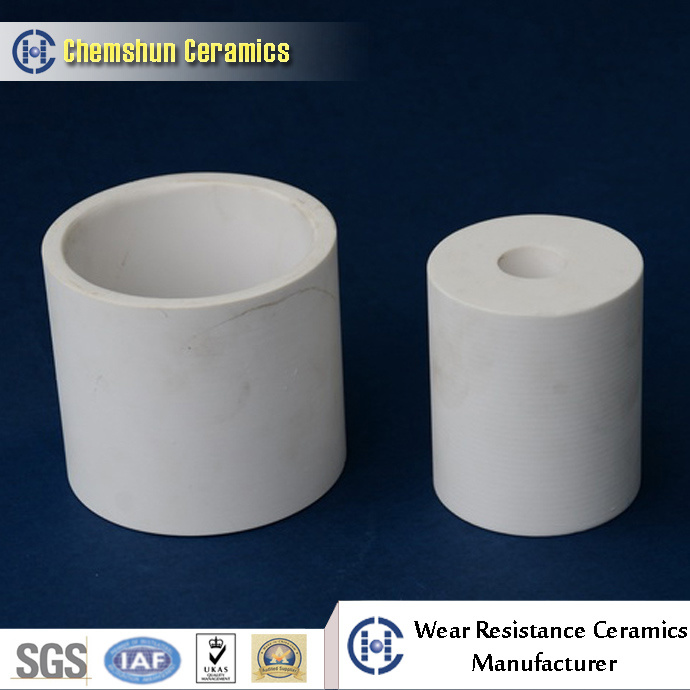 Alumina Ceramic Straight Sleeve Pipe as Wear Resistant Tube