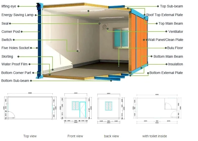 Easy Assembly Disassembly Prefab Container House for Resort House