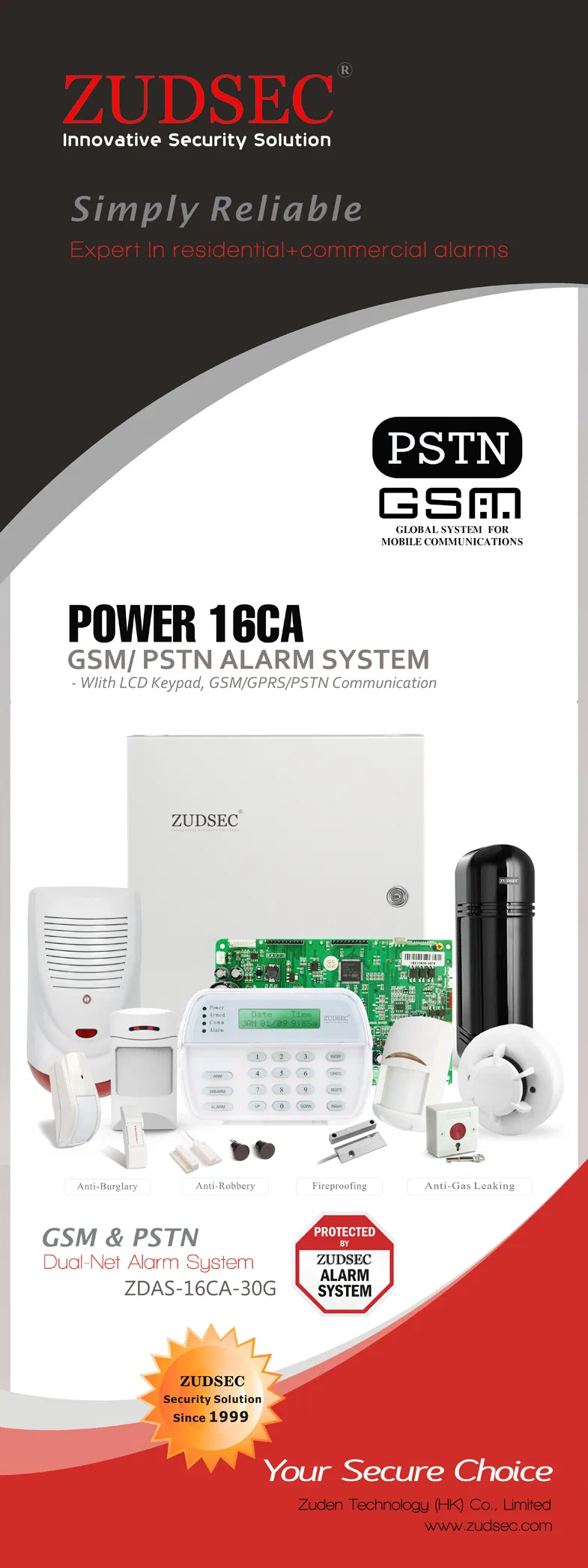 Next Generation Smart Commercial PSTN GSM Wireless Intruder House Home Security Alarm System