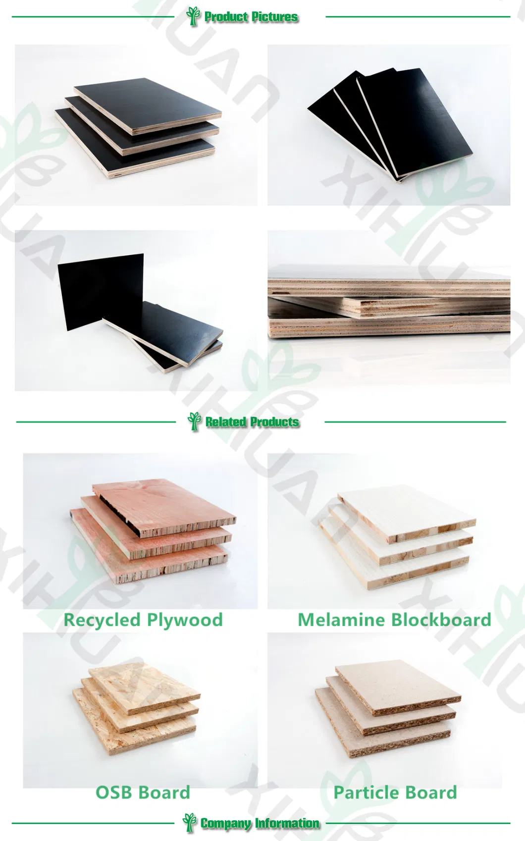 High Quality Building Material Water-Proof Film Faced Marine Plywood for Construction/Building