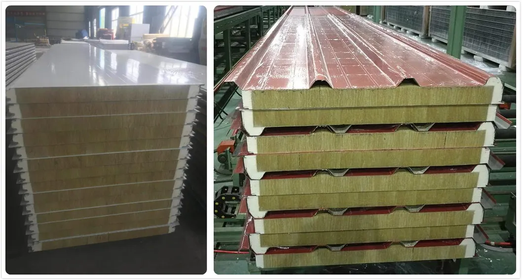 SGS Building Material Glass Wool Sandwich Panel for Prefabricated House Building