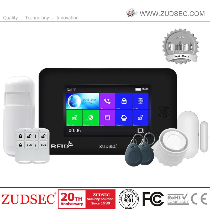 WiFi GSM Integrated Smart Home Security Alarm System with Android Ios APP Control