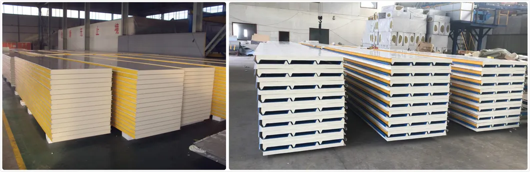 SGS Building Material Glass Wool Sandwich Panel for Prefabricated House Building