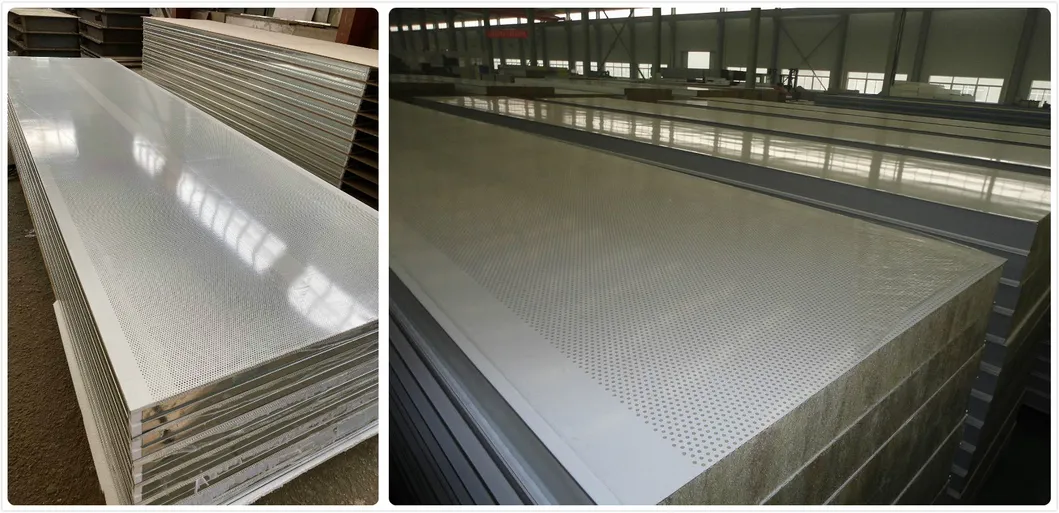 SGS Building Material Glass Wool Sandwich Panel for Prefabricated House Building