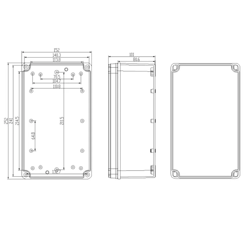 Electronic Project Instrument Case Outdoor Junction Box Housing