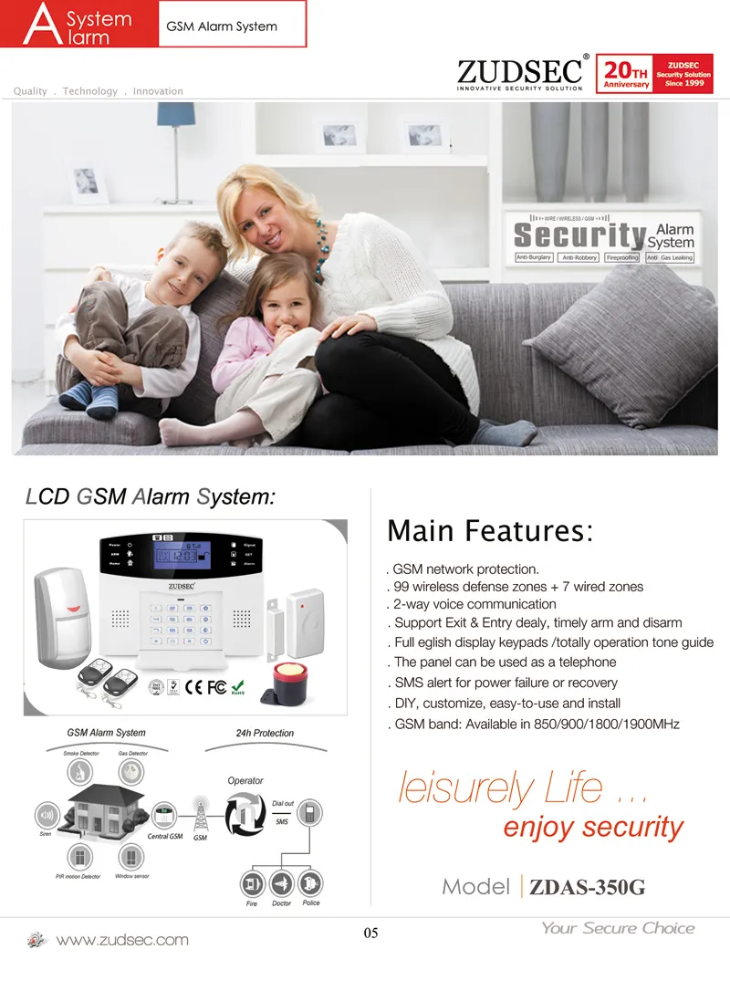 Next Generation Smart Commercial PSTN GSM Wireless Intruder House Home Security Alarm System