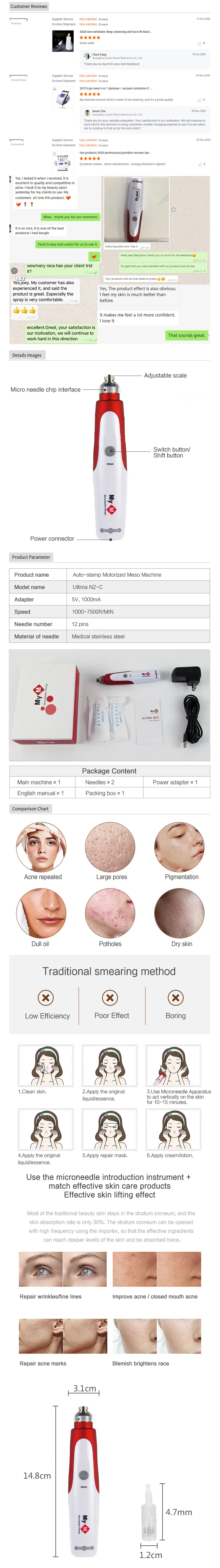 Auto Electric Derma Pen Needle Electric Microneedle Removal Needle Derma Pen