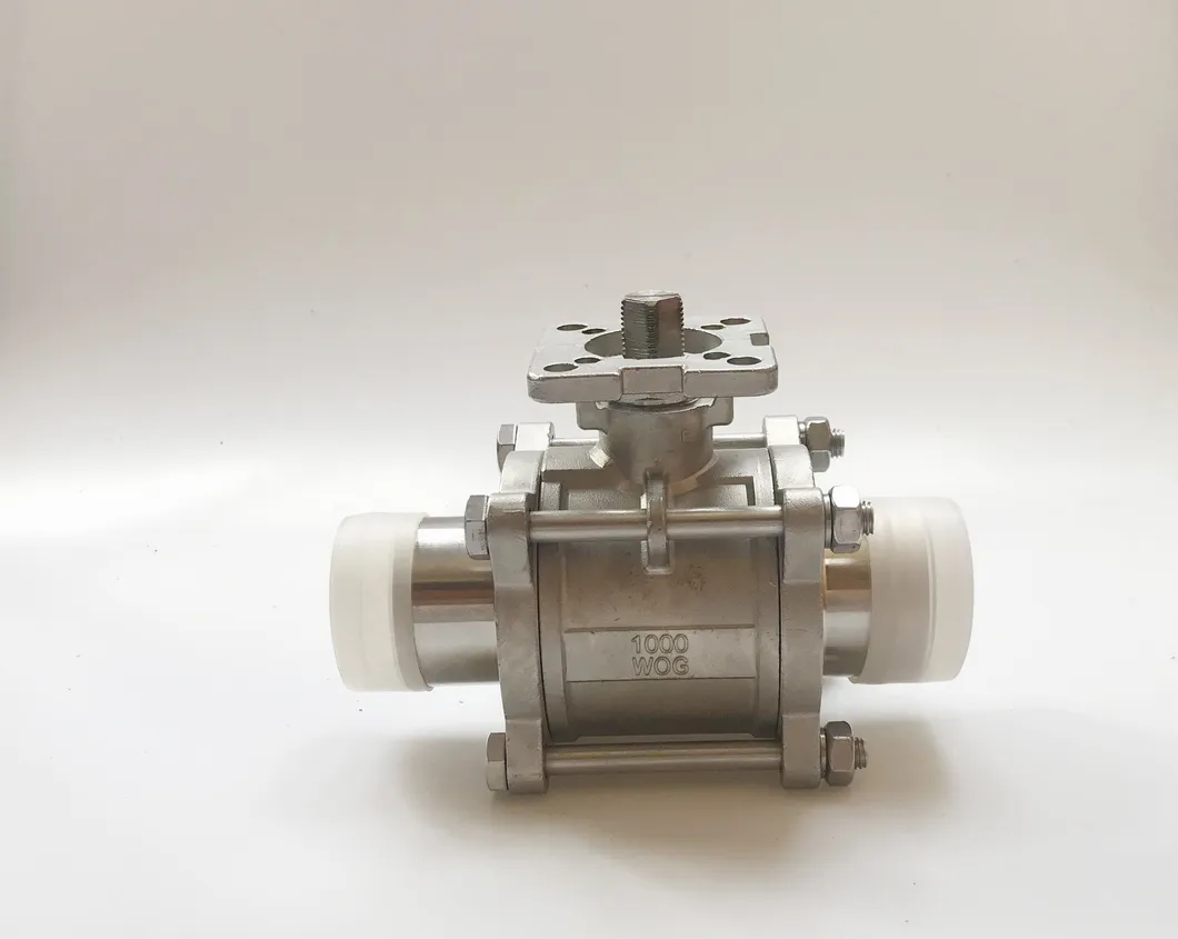 Pneumatic Valve Stainless Steel 2PC 3PC 3-Way Pneumatic Ball Valve