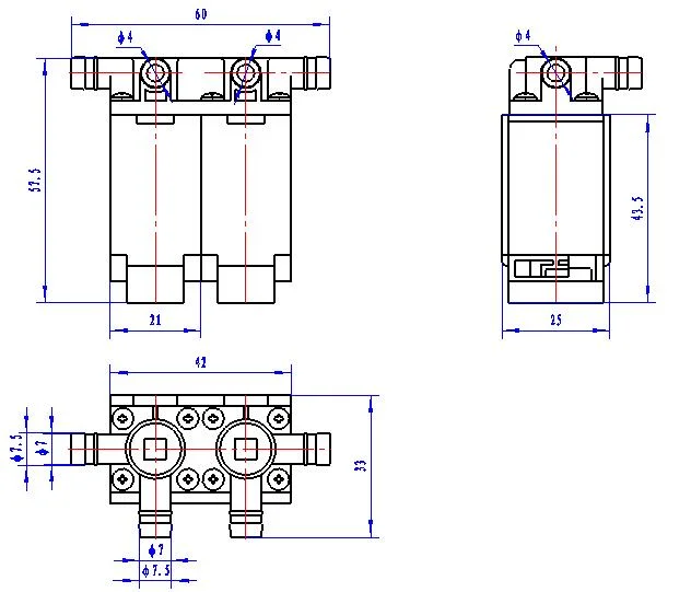 Mini Electric DC Solenoid Valve Flow Exhaust Valve Normally Open Air Valve