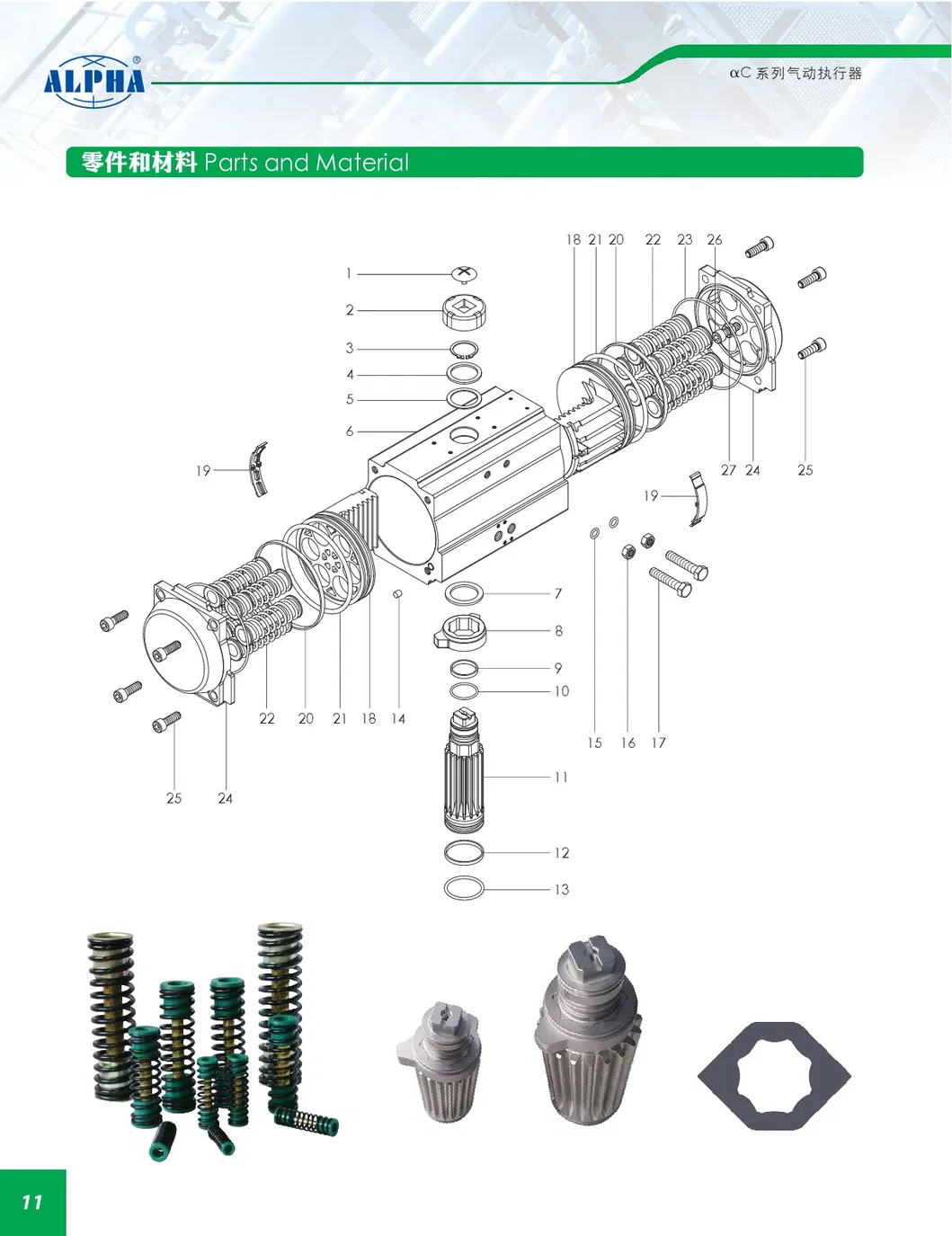 Featured Products Alpha C Series C140 Pneumatic Valve Actuator Used in Ball Valve and Butterfly Valve