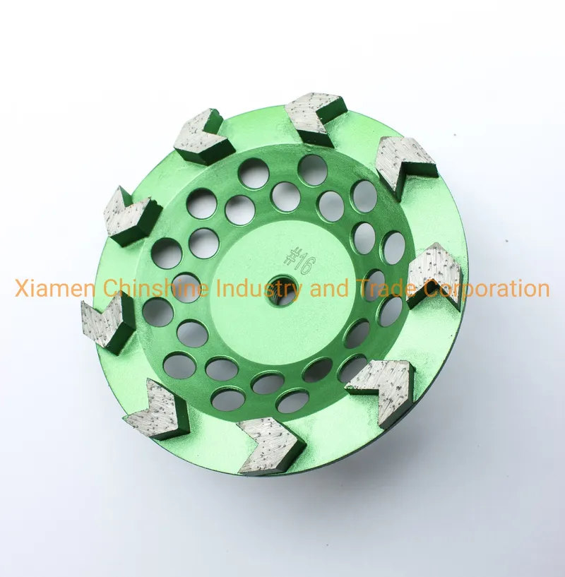 4.5 7 Inch Concrete Row Brazed Diamond Grinder Grinding Cup Wheel