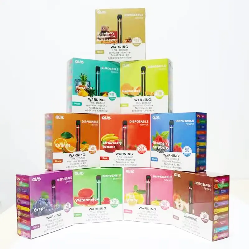 Puff Bar Disposable Device 400mAh Battery 500+ Puffs 2.2ml Pod No Maintenance Charging or Refilling