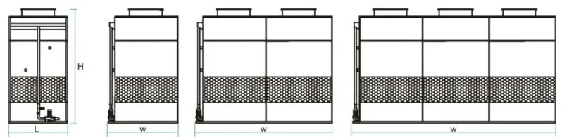 Industrial Water Cooled Evaporative Condenser Fluid Cooler