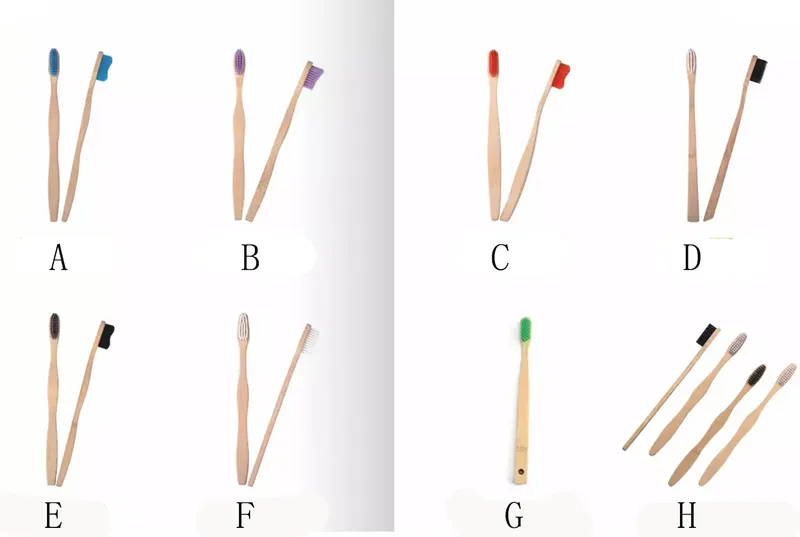 Bamboo Toothbrush Colorful Hotel Toothbrush Customized Packing Bamboo Toothbrush