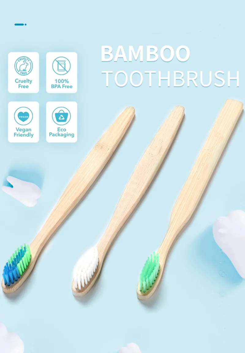 Bamboo Toothbrush Colorful Hotel Toothbrush Customized Packing Bamboo Toothbrush